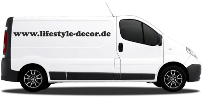 Autoaufkleber Wunschtext 21 | Set für beide Fahrzeugseiten