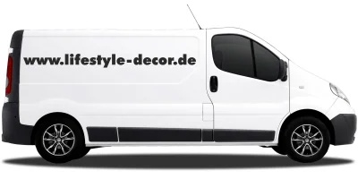 Autoaufkleber Wunschtext 24 | Set für beide Fahrzeugseiten