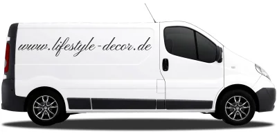 Autoaufkleber Wunschtext 3 | Set für beide Fahrzeugseiten