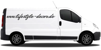 Autoaufkleber Wunschtext 7 | Set für beide Fahrzeugseiten