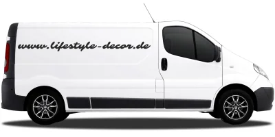 Autoaufkleber Wunschtext 8 | Set für beide Fahrzeugseiten