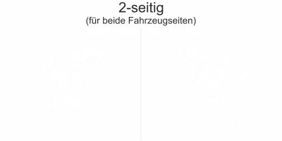 Autosticker Orchidee - Ansicht zweiseitig für beide Fahrzeugseiten und Farbauswahl