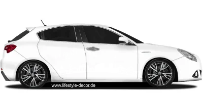 Autoaufkleber Skyline Berlin auf hellem PKW - Ansicht Farbauswahl