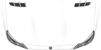 Autotattoo Hindu Mandala auf heller Motorhaube - Ansicht Farbauswahl
