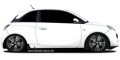 Auto Tattoo Aufkleber lifestyle auf hellem PKW - Ansicht Farbauswahl