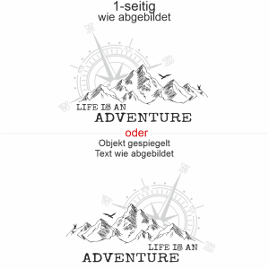 Autoaufkleber Mountains and Compass - Life is an adventure