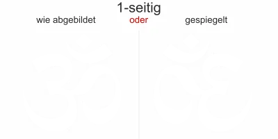 Autotattoo Om - Ansicht Ausrichtung und Farbauswahl