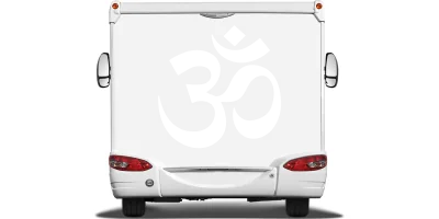 Autotattoo Om auf Wohnwagen Heck