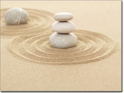 Balance Zen Stones in Sand