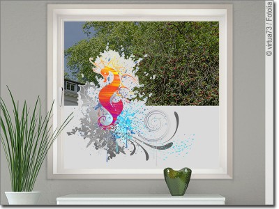 Maßgefertigte Fensterfolie für Badezimmer und Wellness