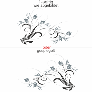 Bunter Autoaufkleber Blumenornament