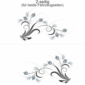 Bunter Autoaufkleber Blumenornament