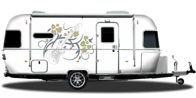 Bunter-Autoaufkleber-Rock-Love-Gitarre auf Wohnwagen