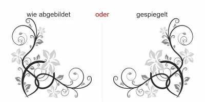 Bunter Wandsticker Stilvolles Ornament - Ansicht Ausrichtung