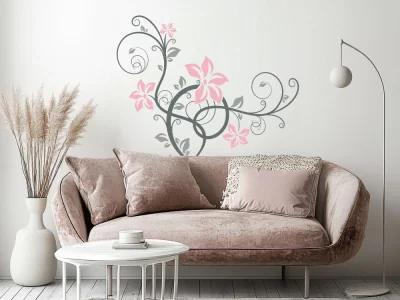 Bunter Wandsticker Stilvolles Ornament