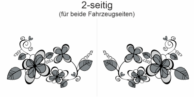 Buntes Autotattoo Flower Ornament