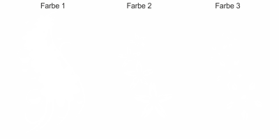 Buntes Möbeltattoo Blütenzauber mit Perlen