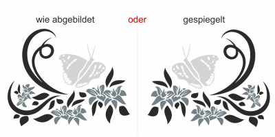 Buntes Möbeltattoo Traumfalter