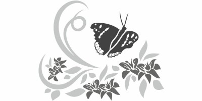 Buntes Möbeltattoo Traumfalter