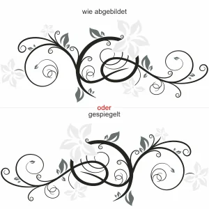 Möbeltattoo mit tollem buntem stilvollem Ornament - Ansicht Ausrichtung