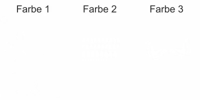 buntes Wandtattoo mit Blätterornament und Schmetterlingen - Ansicht Farbauswahl
