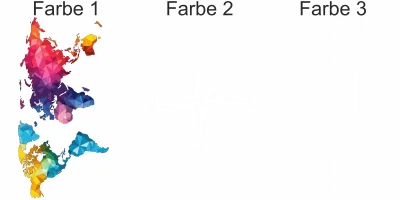 Campingdekor farbige Weltkarte mit Kompassrose