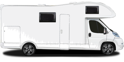 Caravanaufkleber Wald