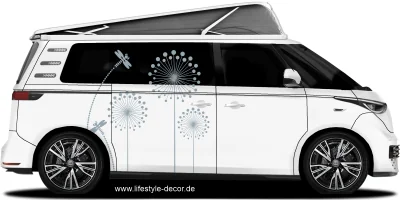 Modernes Pusteblumendesign als Autoaufkleber