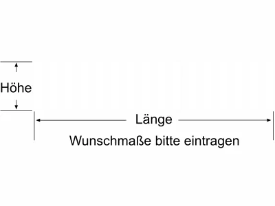 Durchlaufschutz mit schmalen senkrechten Balken