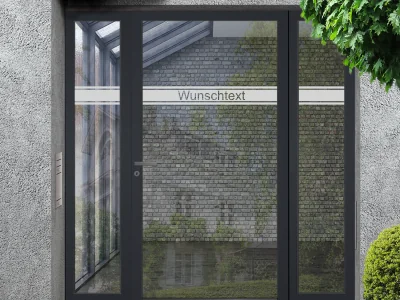Durchlaufschutz Streifendekor mit Wunschtext