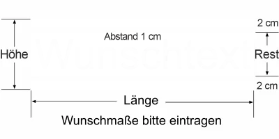 Durchlaufschutz Streifendekor mit Wunschtext - Ansicht Farbauswahl
