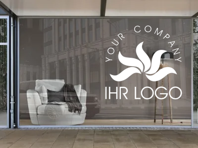 Eigenes Logo für Schaufenster auf Schaufenster - Ansicht Farbauswahl