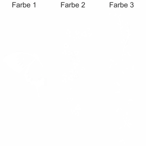 Buntes Wandtattoo mit Blütenzauber Ornament und Schmetterling - Ansicht Farbauswahl