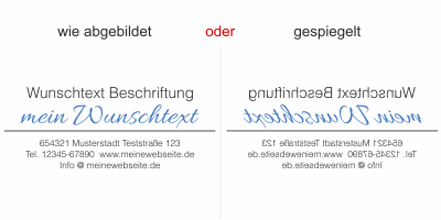 Fahrzeugbeschriftung Textblock | 04a - Ansicht Ausrichtung