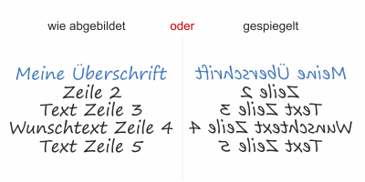 Fahrzeugbeschriftung Textblock | 11 - Ansicht Ausrichtung