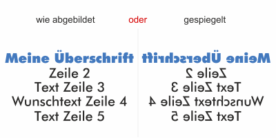 Fahrzeugbeschriftung Textblock | 24 - Ansicht Ausrichtung