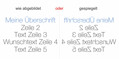 Fahrzeugbeschriftung Textblock | 24 - Ansicht Ausrichtung