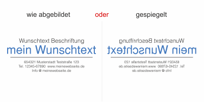 Fahrzeugbeschriftung Textblock | 26a - Ansicht Ausrichtung