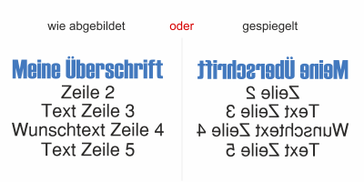 Fahrzeugbeschriftung Textblock | 28 - Ansicht Ausrichtung