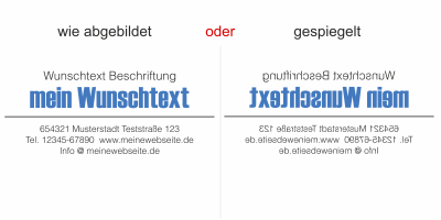 Fahrzeugbeschriftung Textblock | 28a - Ansicht Ausrichtung