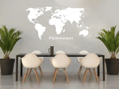Fassadenaufkleber Weltkarte