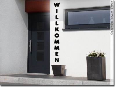 Aufkleber für auÃen hausnummer mit wunschname