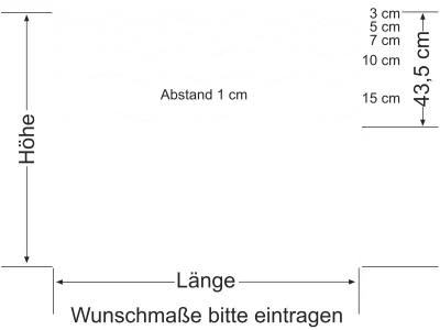 Fenster Folie Sichtschutzwellen - Ansicht Ausrichtung mit Farbauswahl