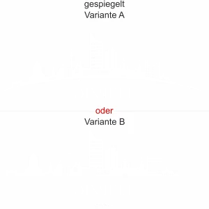 Konturgeschnittene Fensterfolie mit Silhouette von Leipzig