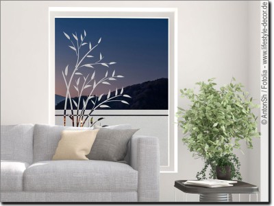 Fensterfolie Bambusstrauch - blickdicht und lichtdurchlässig
