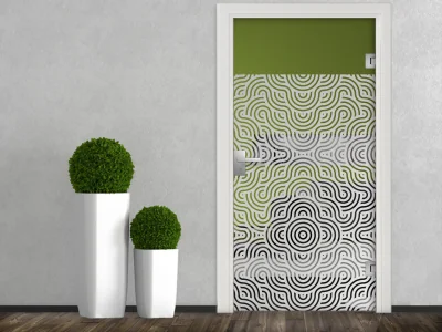 Fensterfolie Circle Motion auf Glastür