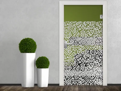 Fensterfolie Formenspiel auf Glastür