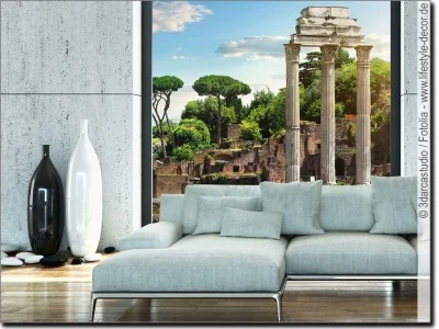 Farbige Fensterfolie von Roms Ruinen