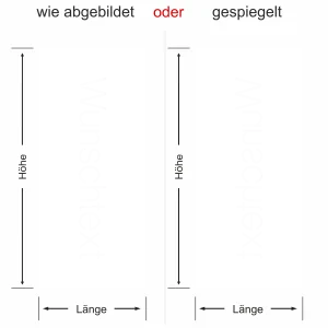 Sichtschutzfolie mit persönlichem Wunschtext