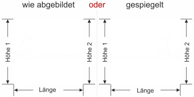 Fensterfolie mit geplotteten Tieren und Wunschtext - Ansicht Ausrichtung mit Farbauswahl Vorschlag 2